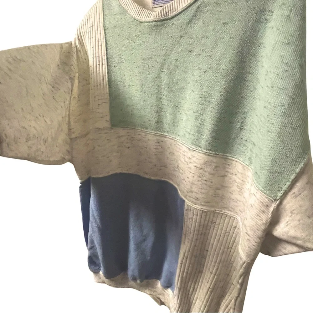 NEW WORKS VINTAGE RETRO 80s Colorblock Tee - Picture 5 of 5